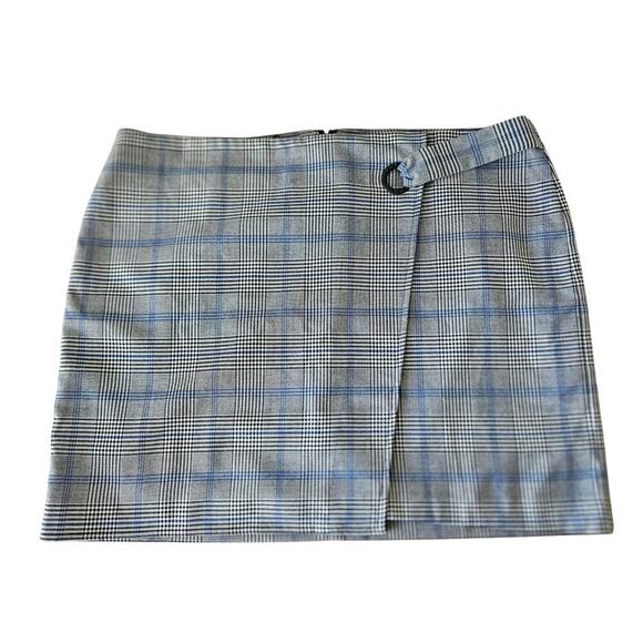 Vince Camuto Plaid Faux Wrap Skirt. Size 16 - Picture 1 of 7